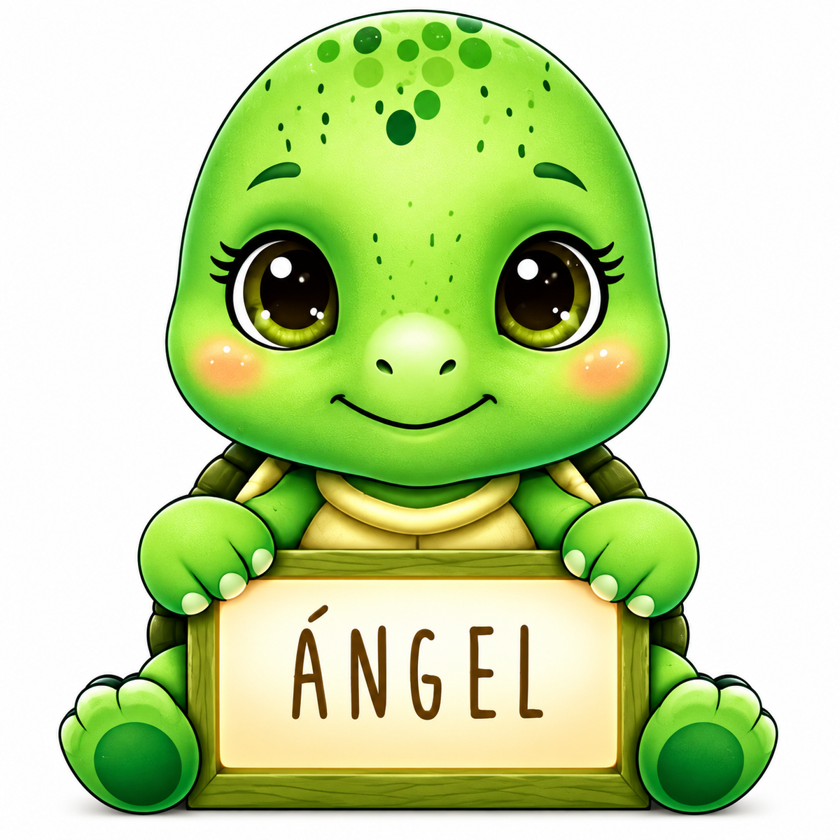 Lampara Infantil Madera Personalizable con tú nombre. Aniwoods TORTUGUICA