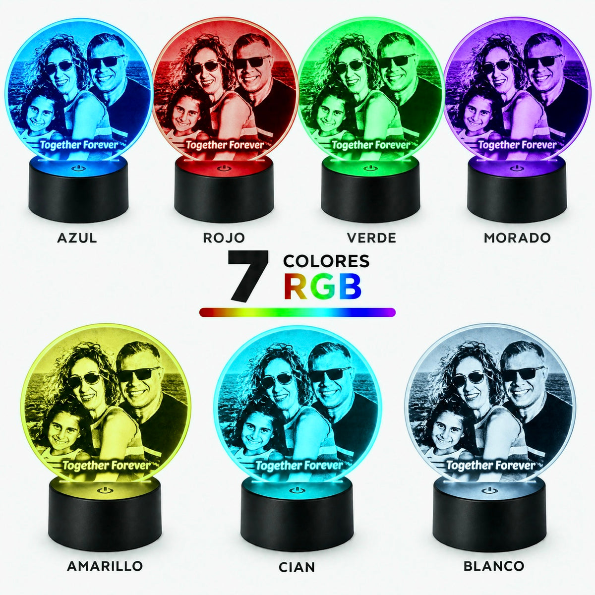 Lámpara LED 3D Personalizada con tu Foto