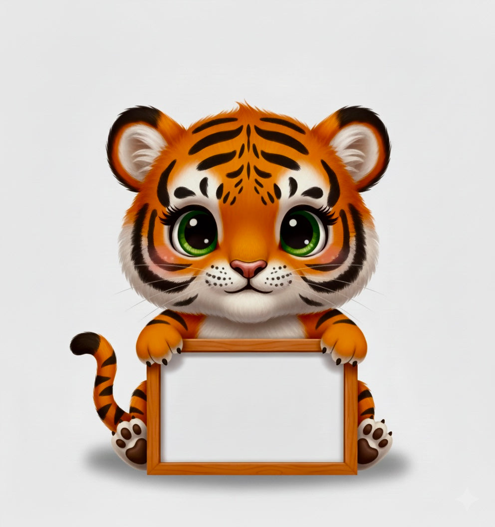 Lampara Infantil Madera Aniwoods Tigrecico